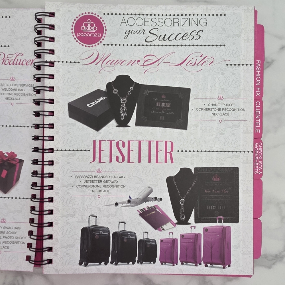 Paparazzi Consultant Organizer Black and Pink Party Planner Spiral Bound - Picture 4 of 15